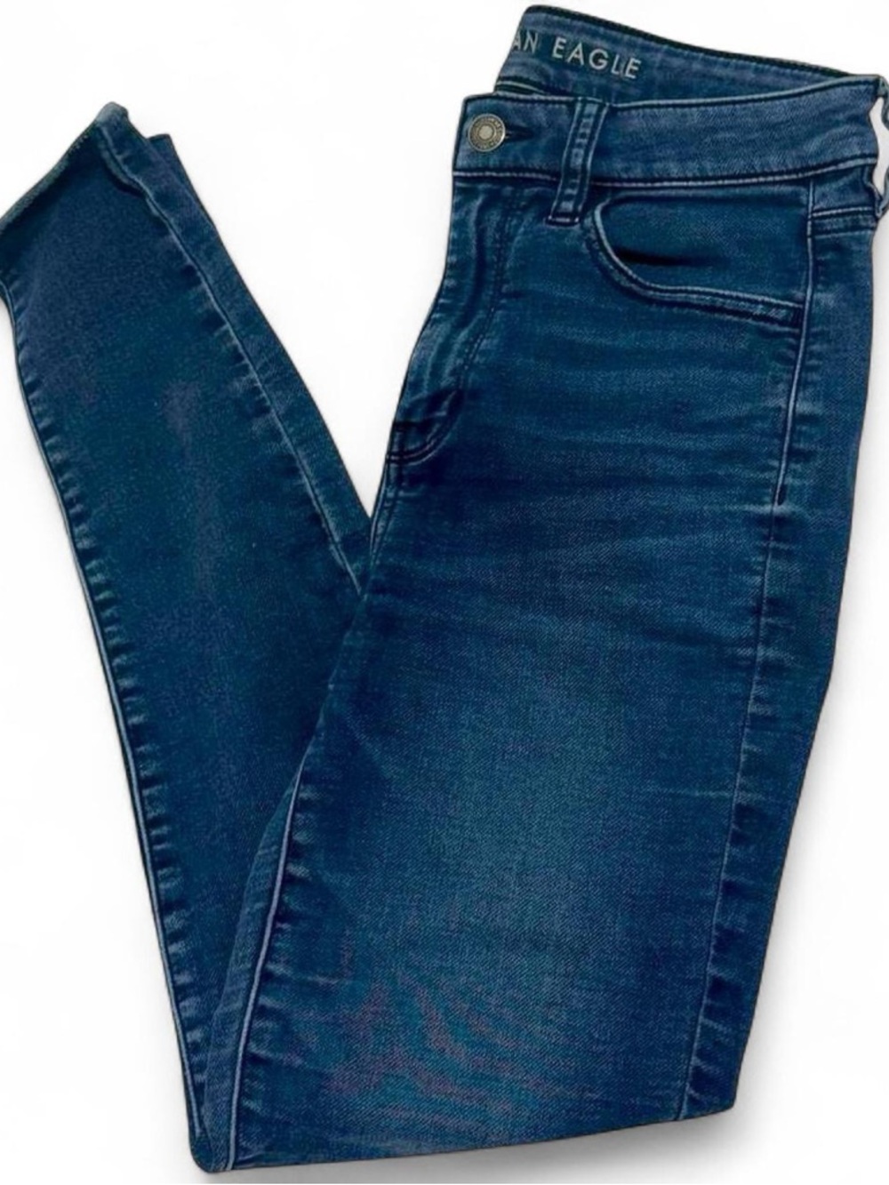 American Eagle Super Stretch Blue Denim Skinny Jeans Size 4